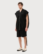 RICK OWENS DRKSHDW ШОРТЫ ИЗ ФЕЛЬПЫ ЧЕРНЫЕ LIDO LONG  BOXERS