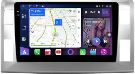 Магнитола для Toyota Estima 3 2006-2016 (без 360, рамка серебро тип 1) - FarCar 9574 монитор 10.36" QLED на Android 14, TS18, CarPlay, 4G SIM-слот