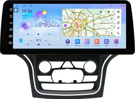 Магнитола для Jeep Grand Cherokee WK2 2013-2022 (ШГУ 8.4", рамка большая 10) - FarCar монитор 12.3" 2K QLED на Android 14, TS10, CarPlay, 4G SIM-слот