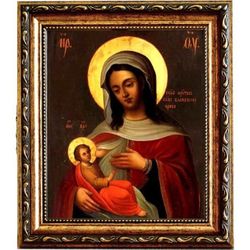 Блаженное Чрево. Барловская икона Божьей Матери на холсте.