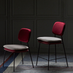 Стул pea, велюр, бордовый/бежевый