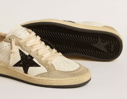 Кеды Ball Star in nappa and suede with black glitter star and heel tab