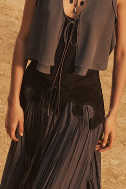 ZARA ТОП ИЗ ТОНКОГО ХЛОПКА, ЧЕРНЫЙ