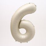 К Шар 40 Цифра 6  «Взбитые сливки» (БГ-60)