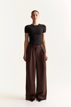 Pleated Pant - Brown (Women's)