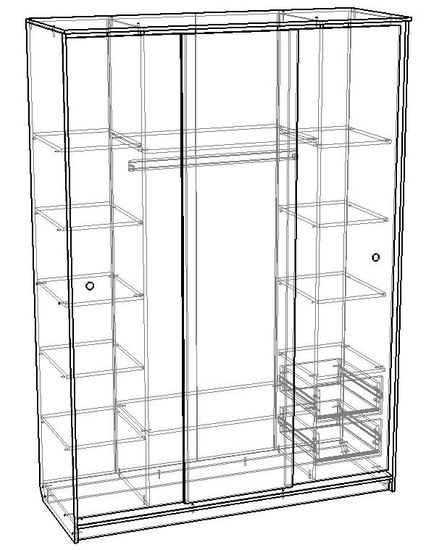 Шкаф-купе СТОУН-2 правый