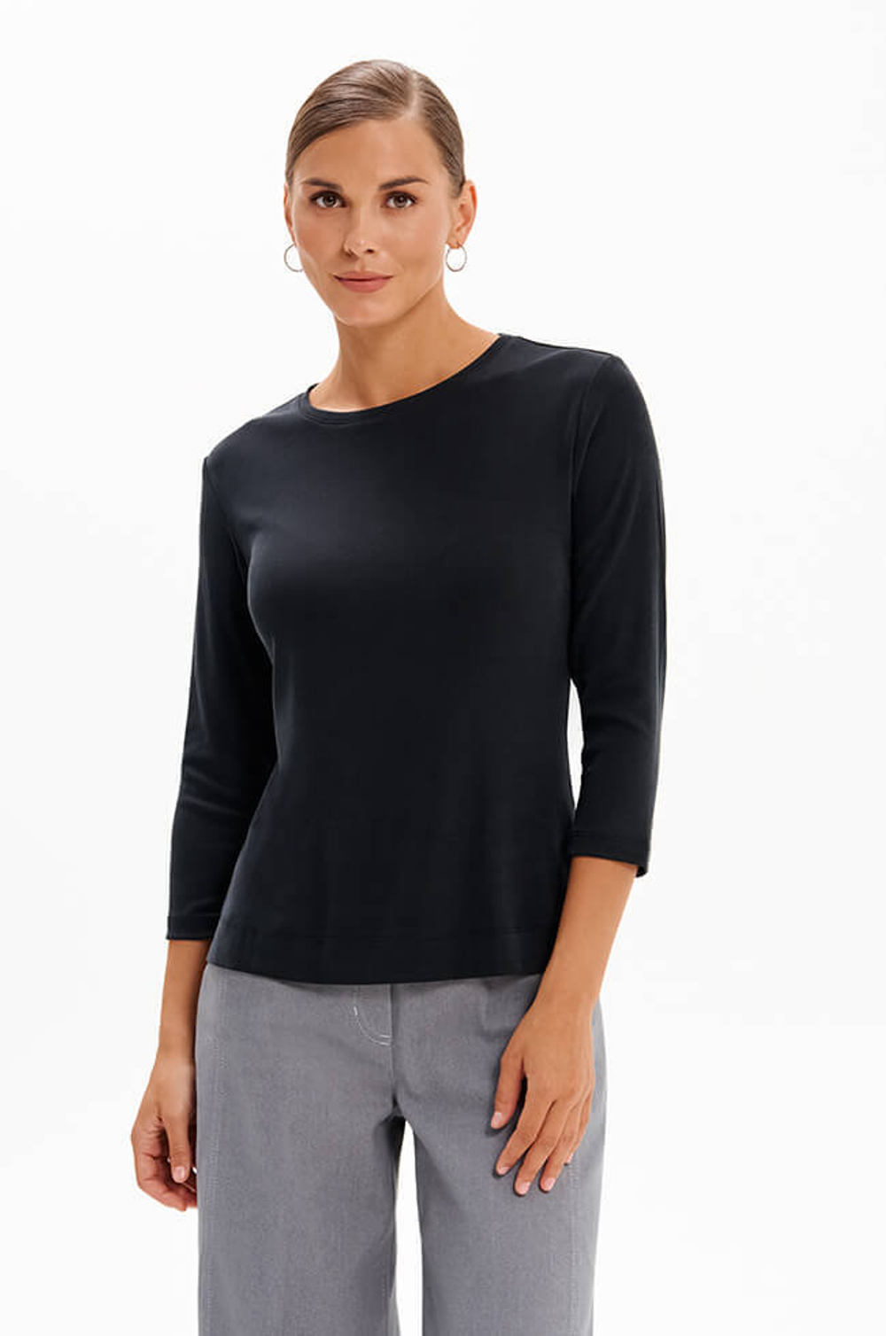 23342 Лонгслив женский (черный)