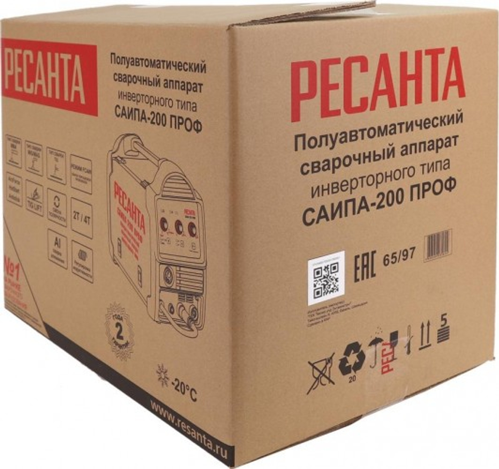 Сварочный полуавтомат Ресанта САИПА-200ПРОФ (mig/mag) 65/97