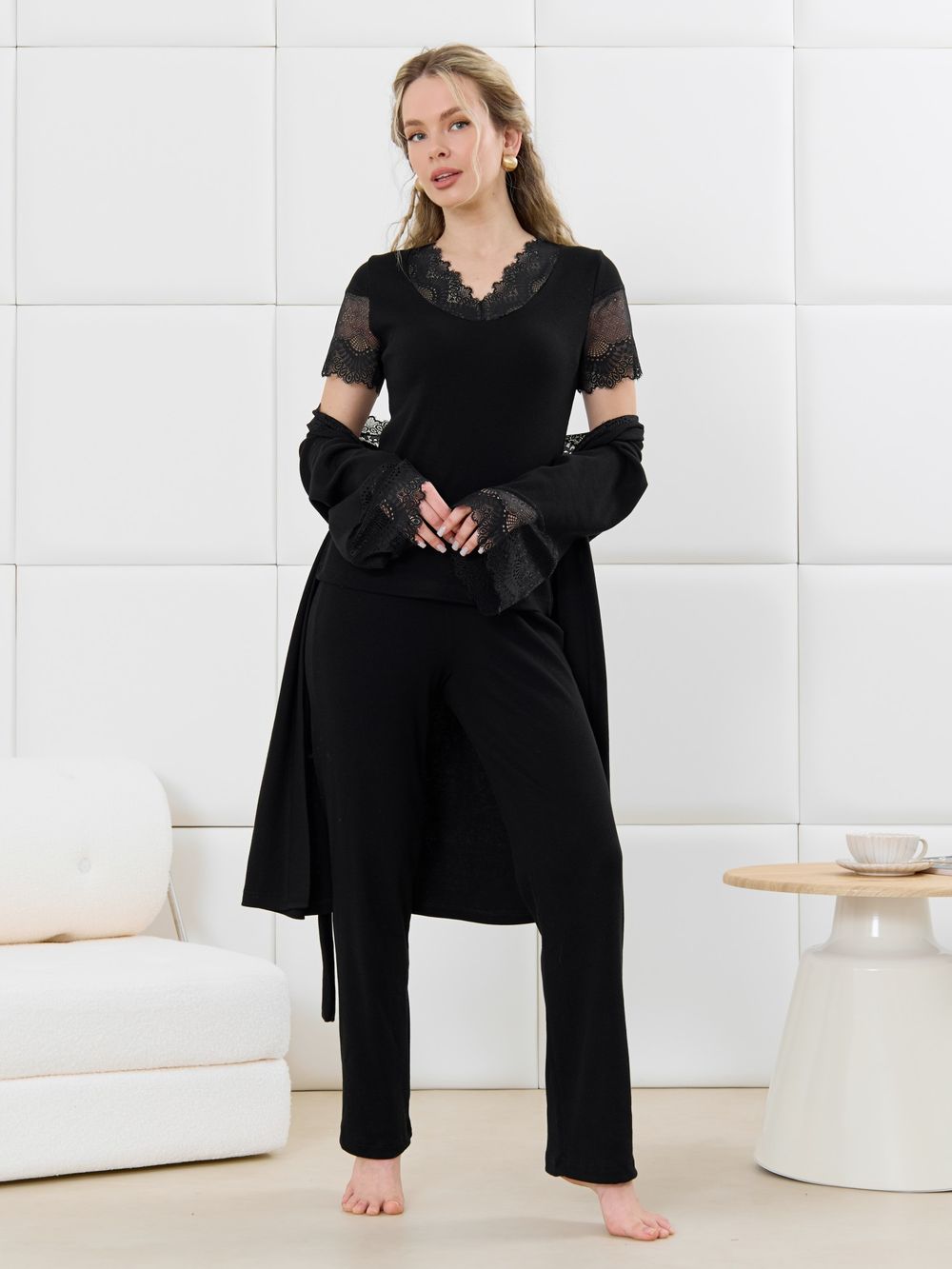 Халат Зора-4 Виотекс ЧЁРНЫЙ