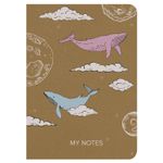 Тетрадь 60 л. в клетку обложка КРАФТ, бежевая бумага 70 г/м2, сшивка, В5 (179х250 мм), КИТЫ, BRAUBERG, 403809