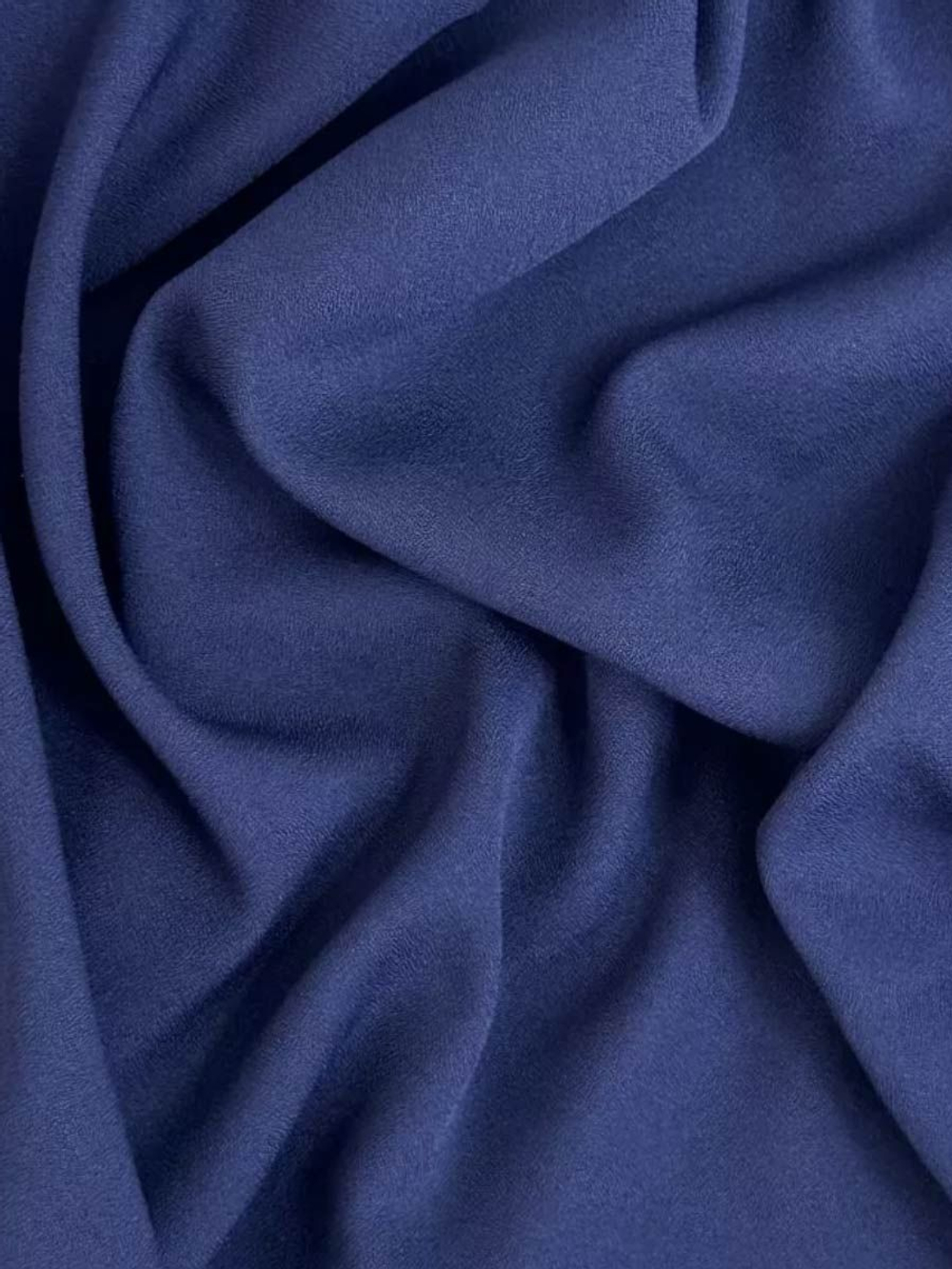 Креп, синий, стрейч COMO