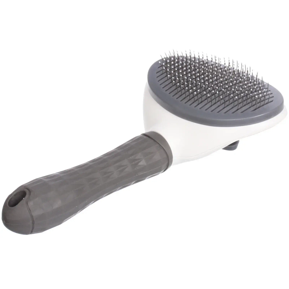 Пуходёрка самоочищающаяся для собак и кошек «ЛАПУСИКИ», цвет серый, 20*11см (блистер)