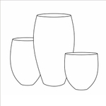 Кашпо, коллекция Concrete, форма BARREL