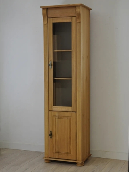 Шкаф-витрина деревянная Сюзанна 4 полки, бейц