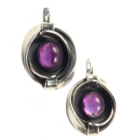 Серьги "Око" аметист