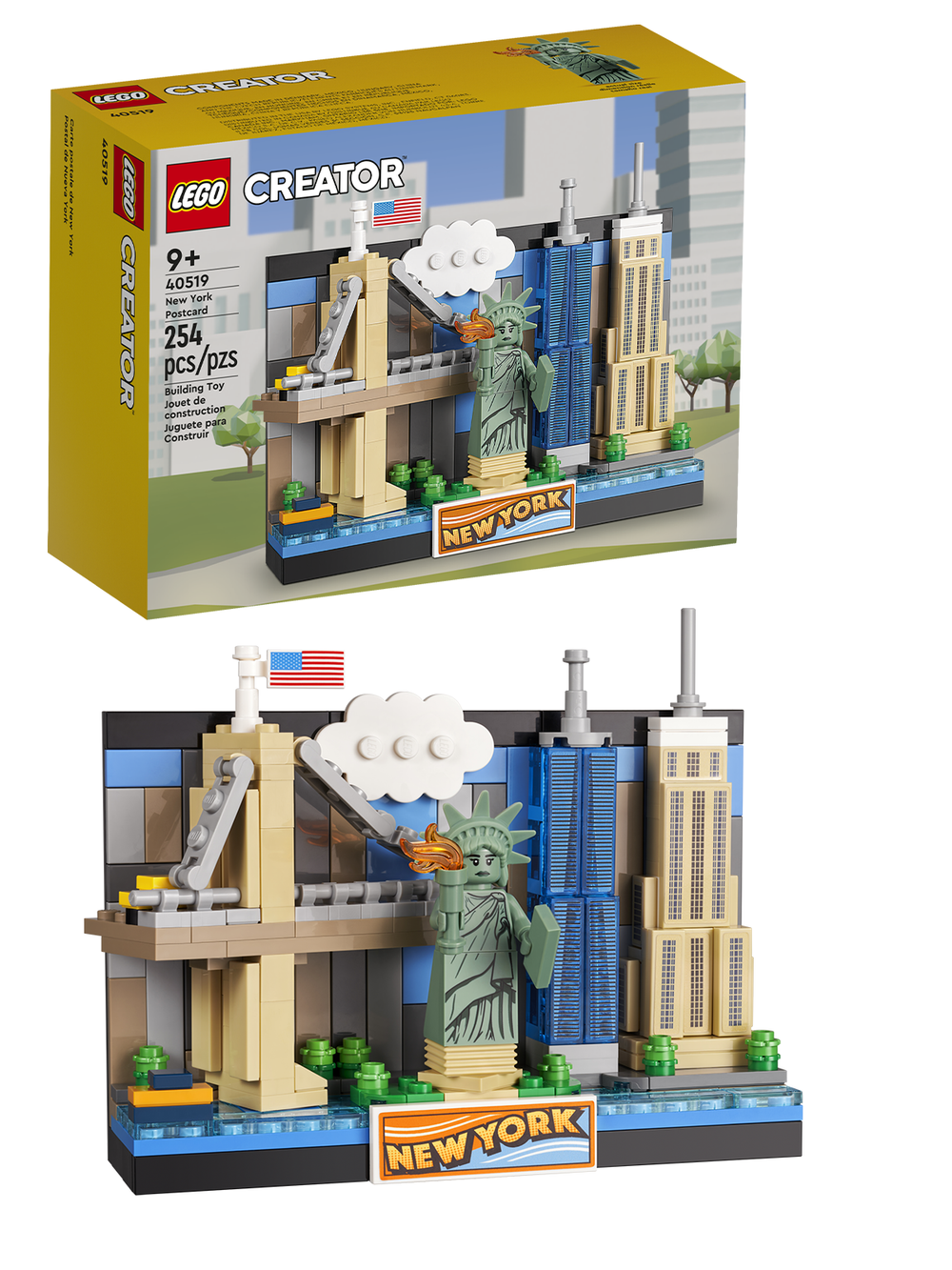 Конструктор Лего Креатор 40519 Открытка Нью-Йорка | LEGO Creator New York Postcard | 3D мини-диорама 253 детали 9+