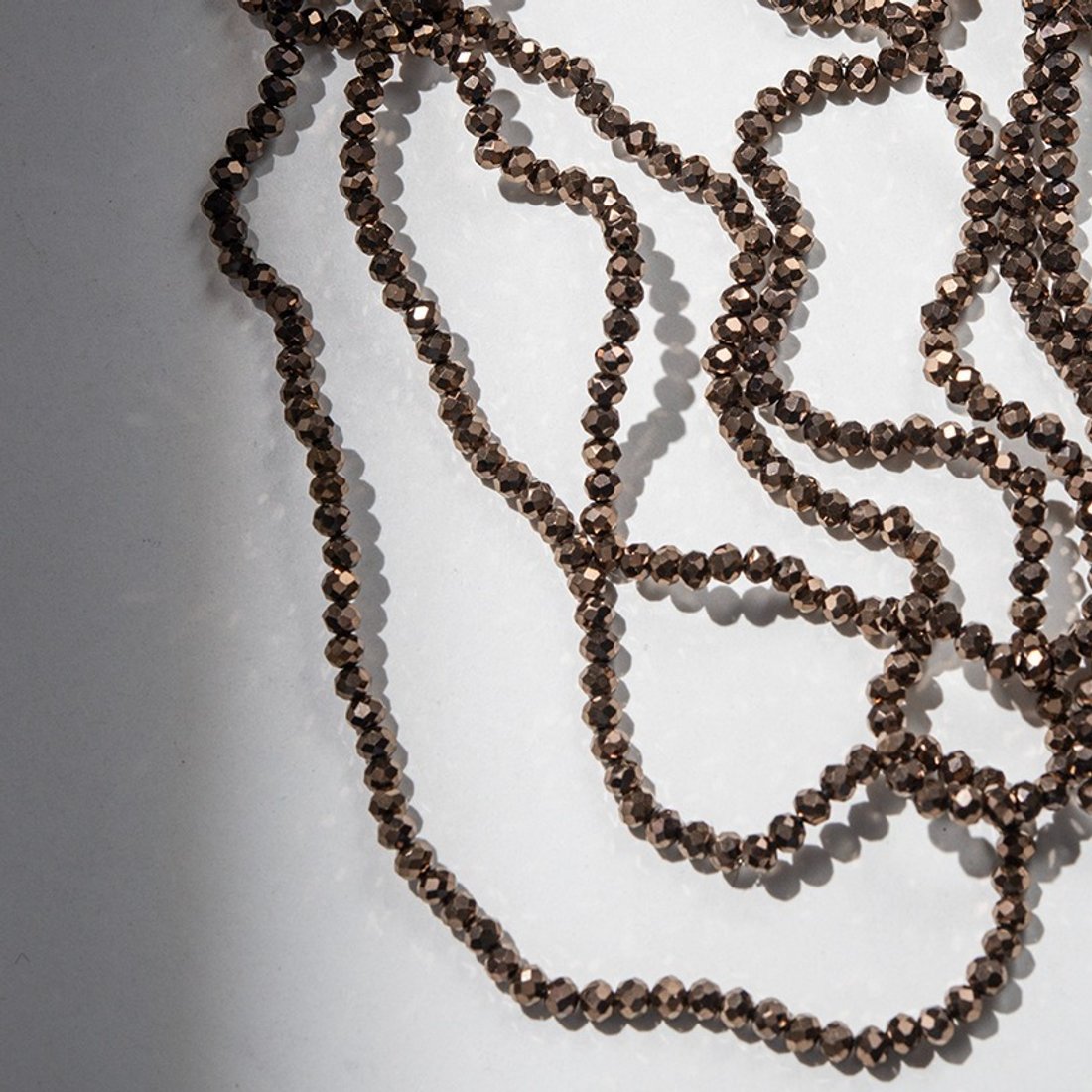 Хрустальные бусины "Марказит", оттенок "Бронза", 4,2*3,5мм, рондель