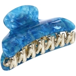 Заколка-краб для волос « ЭЙФОРИЯ», лана, микс 6 цветов, 7см (блистер Кокетка)