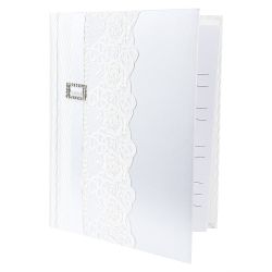 Свадебная книга для записи пожеланий "Романтика" (16листов) 21*27*2см. (с декоративными стразами) (п