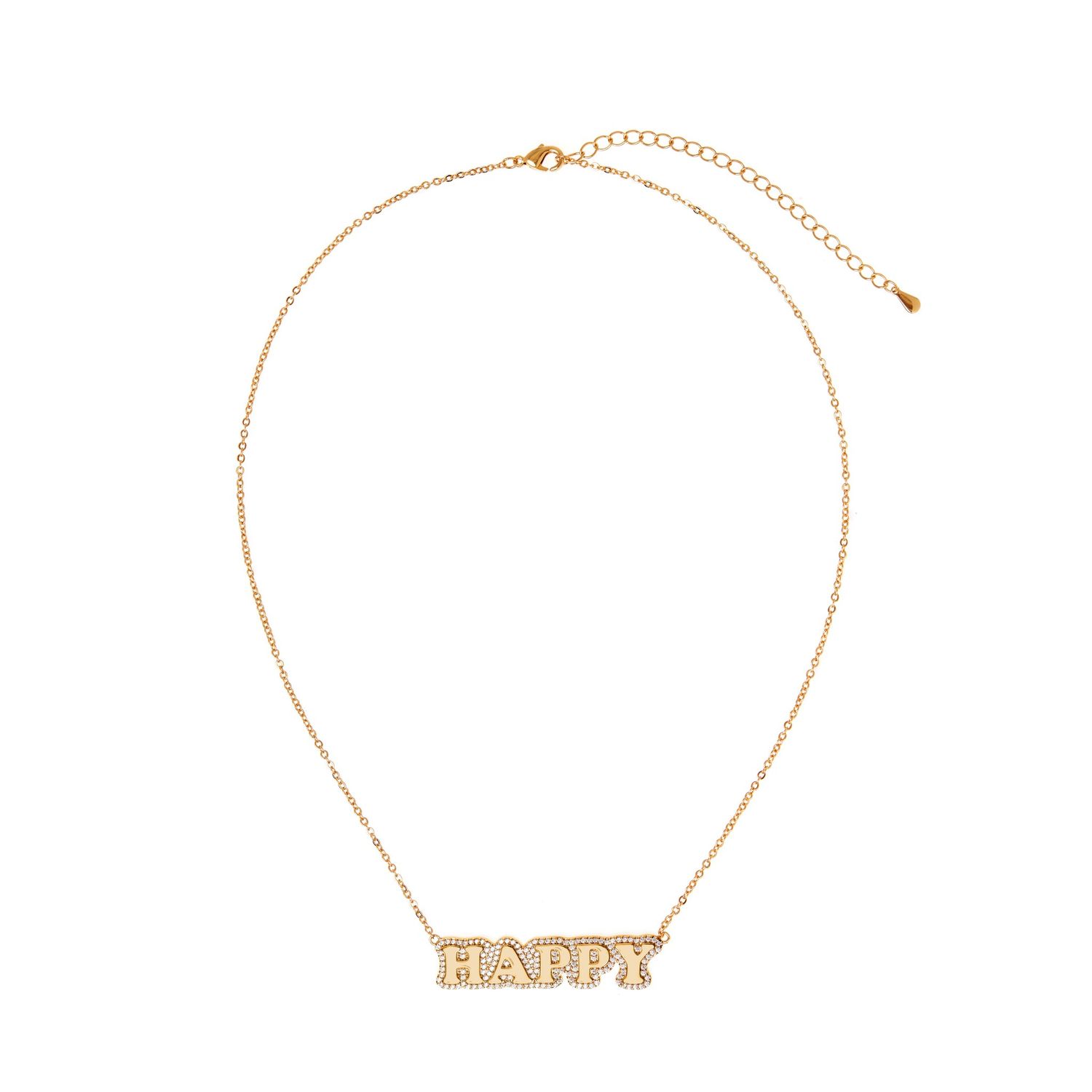 Колье Happy Stamp Necklace - Gold