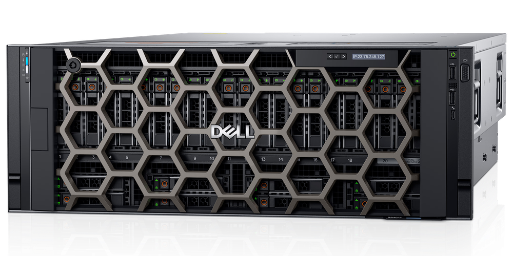 Сервер Dell PowerEdge R960 16 Hard Drives (SAS/SATA) PERC12 / 2x Gold 6448H / 24x 32GB RDIMM, 5600MT/s, Dual Rank / Front PERC H965i Rear Load / 2x 480GB SSD SATA Mixed Use / 4x PS 1800W / Riser Half Length, 2x16 FH Slots / Broadcom 57414 Dual Port 10/25G