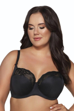 Бюстгальтер с мягкой +size чашкой Camellia (Размер: 75L) (Цвет: черный)