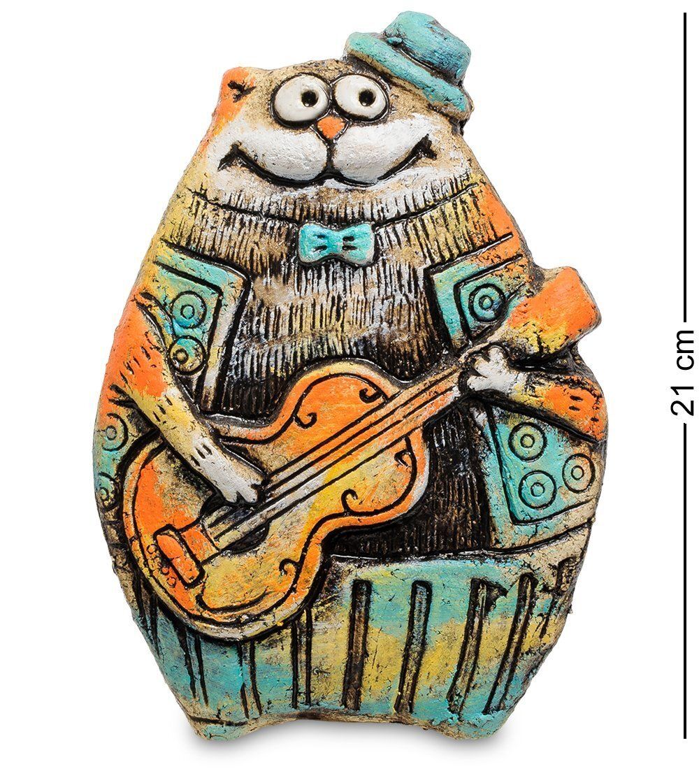 KK- 79 Фигурка «Кот Гитара» шамот