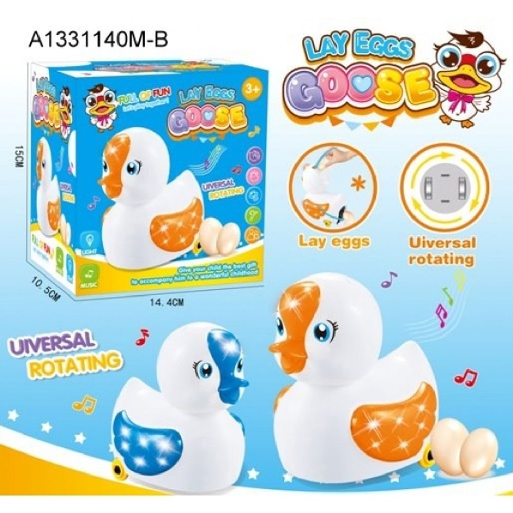 316476/Игрушка на бат. уточка со светом и звуком, в ассорт. 2286 в кор/A1331140M-B/1