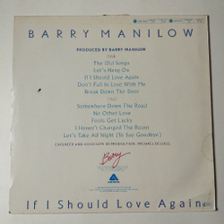 Винтажная виниловая пластинка LP Barry Manilow If I Should Love Again (Germany 1981)