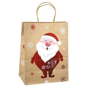 Пакет бумажный Казахстан Крафт Санта   21*15*8 см 1 шт 12 шт /упак