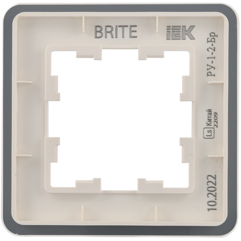 BRITE Рамка 1-местная РУ-1-2-Бр стекло белый RE IEK