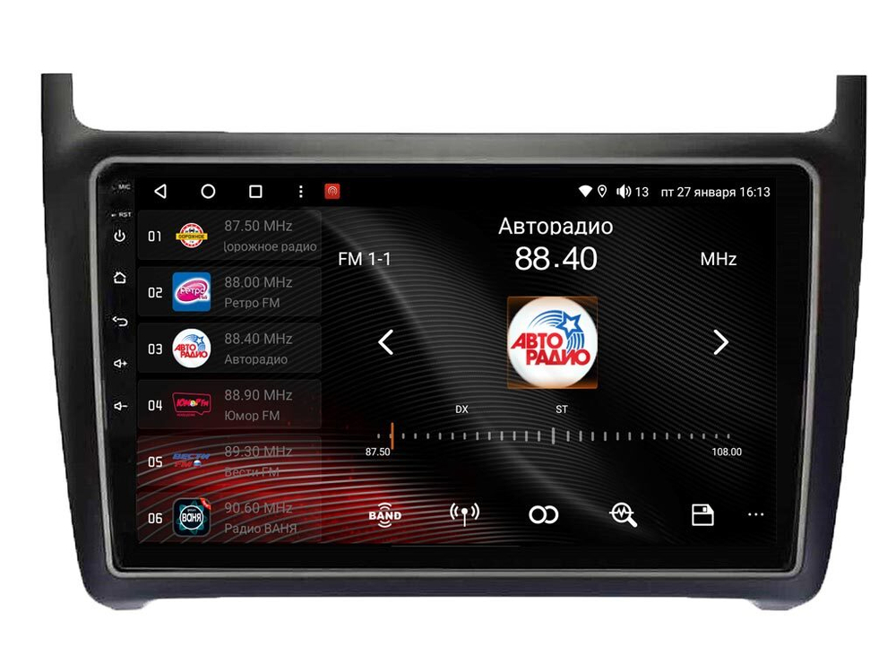 Магнитола для Volkswagen Polo V 2009-2020 - Vaycar VA81-0910 на Android 13, 8-ядер, 2Гб-32Гб, 4G SIM-слот