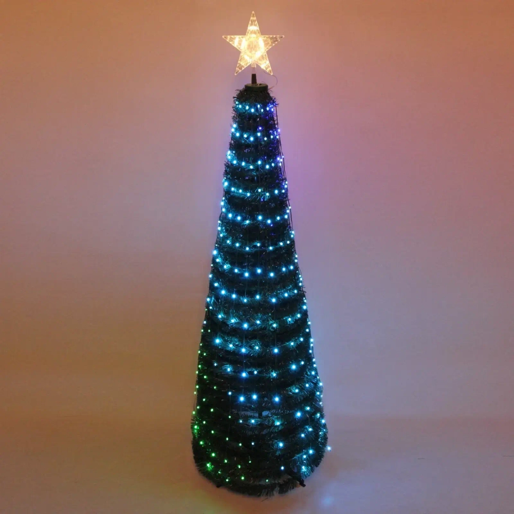 Гирлянда для дома «Звезда» в1,8 м 16 линий 272 лампы LED, зелен. пров, более 8 реж,IP-20, RGB