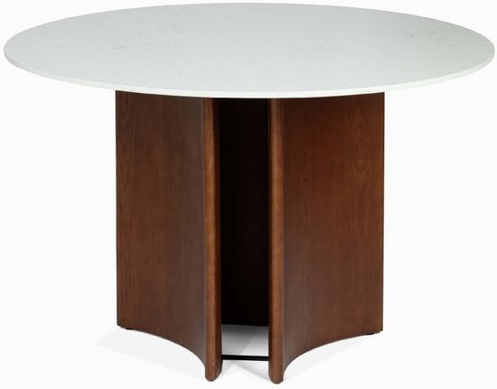 Обеденный стол Marnay диаметр 120 искусственный мрамор 