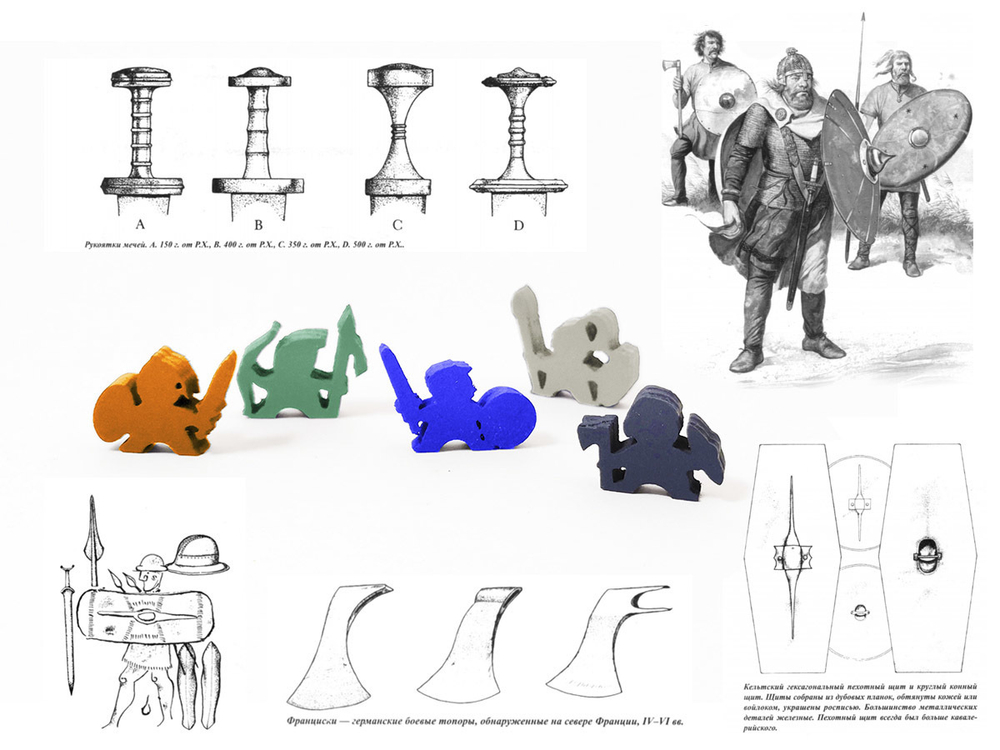 Набор миплов для настольной игры «Пандемия. Падение Рима»