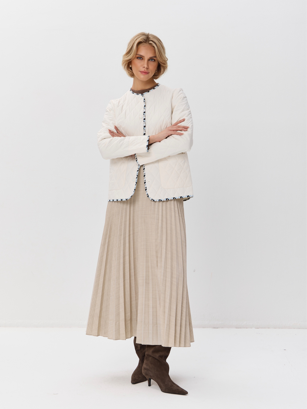 Куртка-жакет стеганая шанель на кнопках