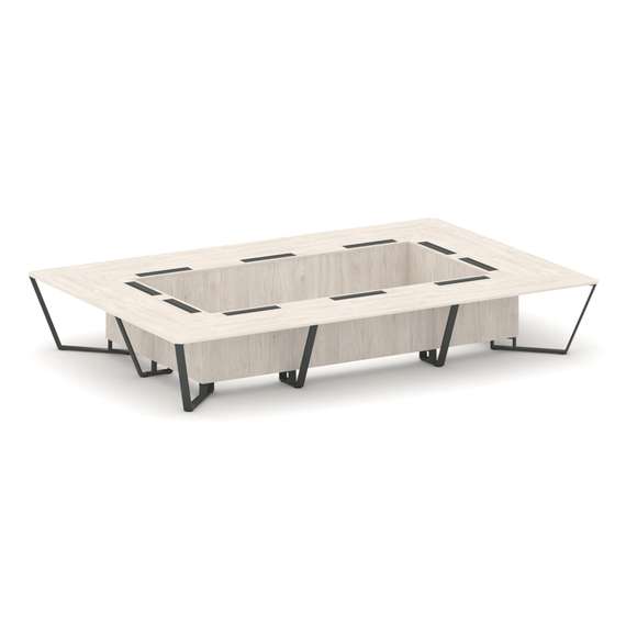 Steel Meet Стол переговорный прямоугольный KDK-PR.B.SP-20K Денвер Светлый/Металл Антрацит 4800*3200*