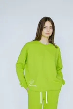 Толстовка Кот-агрессор Зеленая