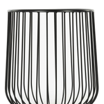 Кофейный столик Flat Cage диаметр 40 сталь, черный