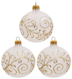 Элита НФШ-1260 Набор ел.украшений Шар 3шт «Букет новогодний» 85 мм