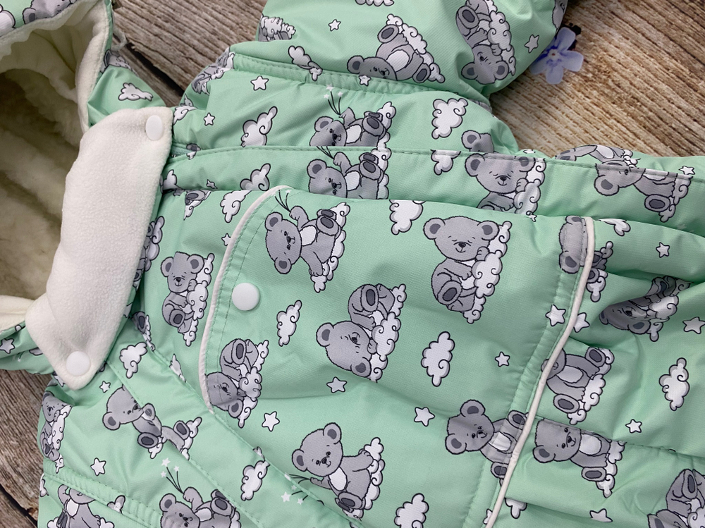 Комбинезон-трасформер детский 2в1 "Мишутка" , модель: 72-18 (Цвет: Песочный, Размер: 80)