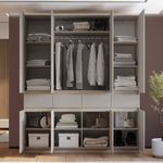 Шкаф 4-х створчатый Багира ШК-13 дуб смоки/кашемир