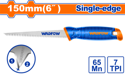 Ножовка по гипсокартону 150 мм 7TPI (10/60) WADFOW WHW3G06