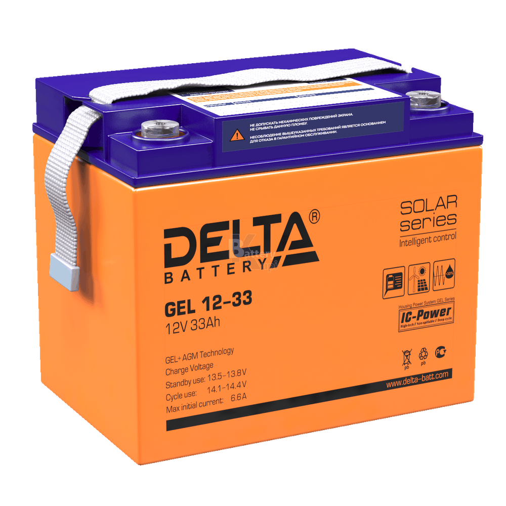 Аккумулятор Delta GEL 12-33 (AGM+GEL)