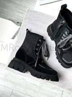 черные комбинированные ботинки