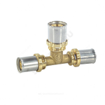 Тройник переходной для МП/PE-X труб латунь пресс Дн 32х16х32 RM151 Giacomini RM151Y090
