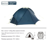 Палатка Naturehike Tagar Si 2-местная, алюминиевый каркас, сверхлегкая