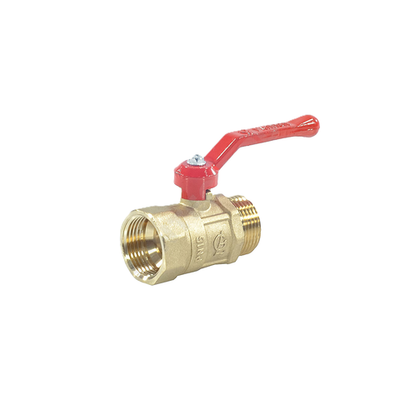 Кран шаровой латунь ПРАКТИК 121 Ду 32 Ру16 ВР/НР рычаг красный ГАЛЛОП 103276