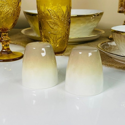 Lenardi 122-141 Наборо солонок 6,5 см TORONTO CREAM в под.уп. (х72)Фарфор