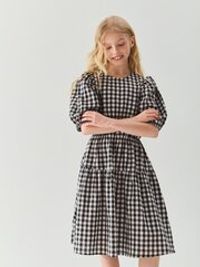 Платье хлопковое с коротким рукавом "Черно-белое" 7+